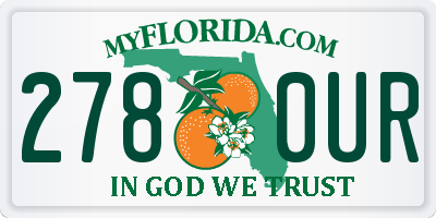 FL license plate 2780UR