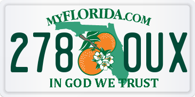 FL license plate 2780UX