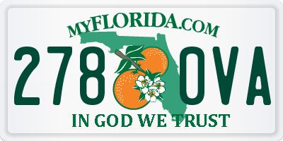 FL license plate 2780VA