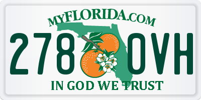 FL license plate 2780VH