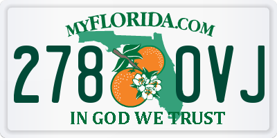 FL license plate 2780VJ