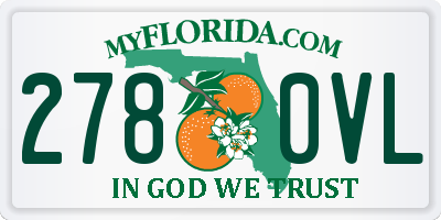 FL license plate 2780VL