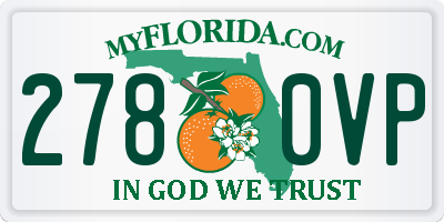 FL license plate 2780VP