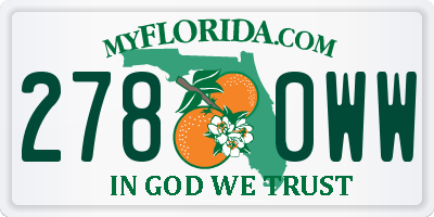 FL license plate 2780WW