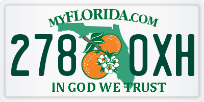 FL license plate 2780XH