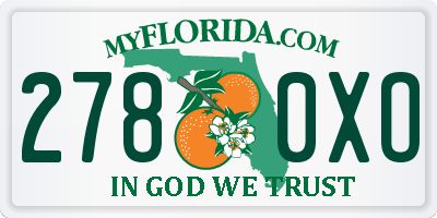 FL license plate 2780XO