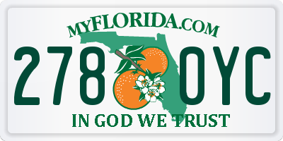 FL license plate 2780YC
