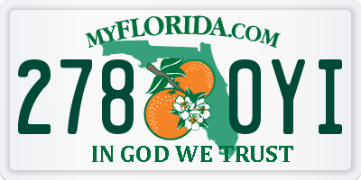 FL license plate 2780YI