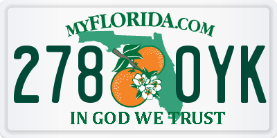FL license plate 2780YK