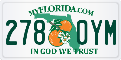 FL license plate 2780YM