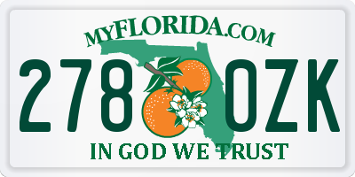 FL license plate 2780ZK