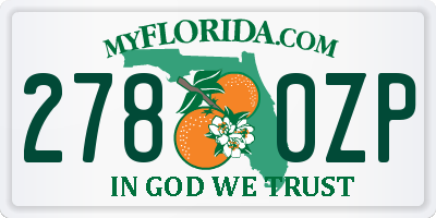 FL license plate 2780ZP