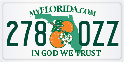 FL license plate 2780ZZ