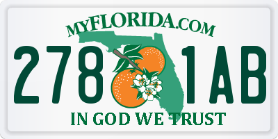 FL license plate 2781AB