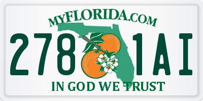 FL license plate 2781AI