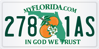 FL license plate 2781AS