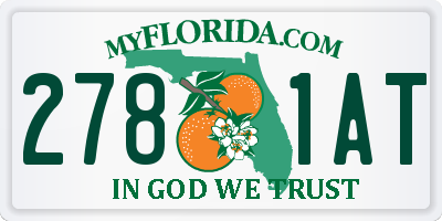 FL license plate 2781AT