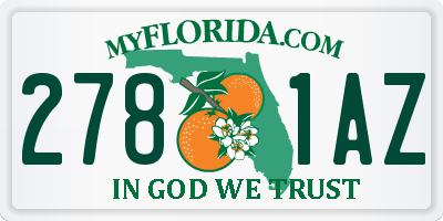 FL license plate 2781AZ