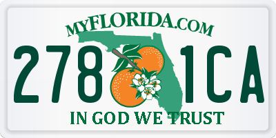 FL license plate 2781CA