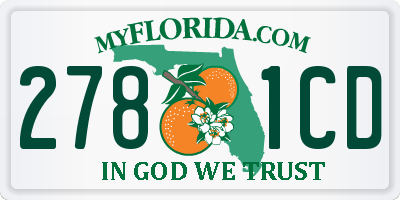 FL license plate 2781CD