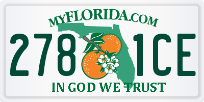 FL license plate 2781CE
