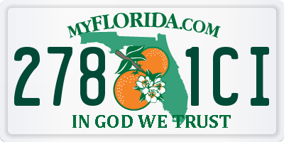FL license plate 2781CI