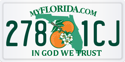 FL license plate 2781CJ