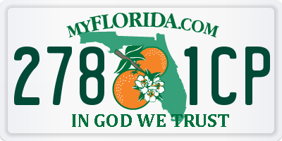 FL license plate 2781CP