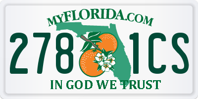 FL license plate 2781CS