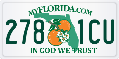 FL license plate 2781CU