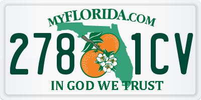FL license plate 2781CV