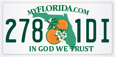 FL license plate 2781DI