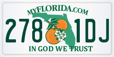 FL license plate 2781DJ