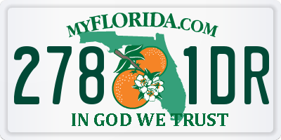 FL license plate 2781DR
