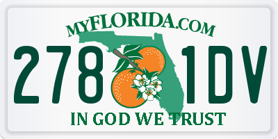FL license plate 2781DV
