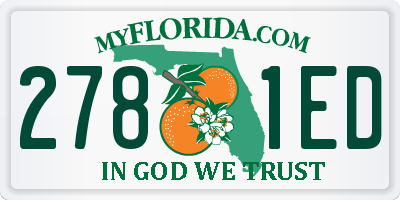 FL license plate 2781ED