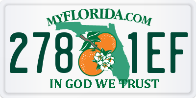 FL license plate 2781EF