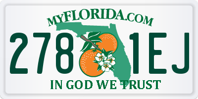 FL license plate 2781EJ