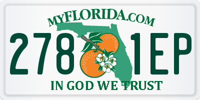 FL license plate 2781EP