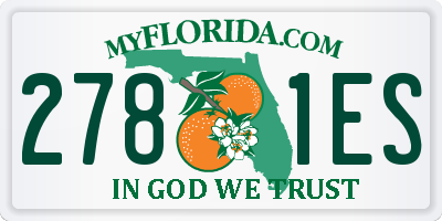 FL license plate 2781ES