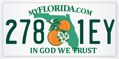 FL license plate 2781EY