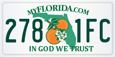 FL license plate 2781FC