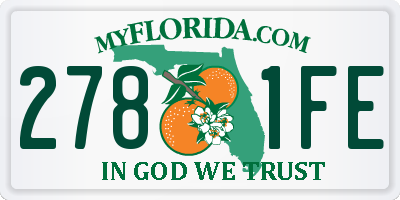 FL license plate 2781FE
