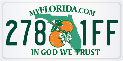 FL license plate 2781FF