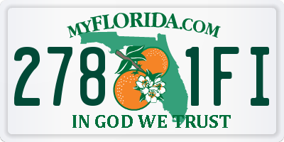 FL license plate 2781FI