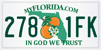 FL license plate 2781FK