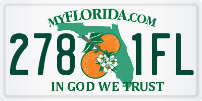 FL license plate 2781FL