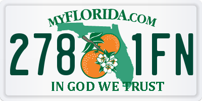 FL license plate 2781FN