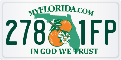 FL license plate 2781FP