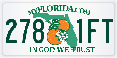 FL license plate 2781FT